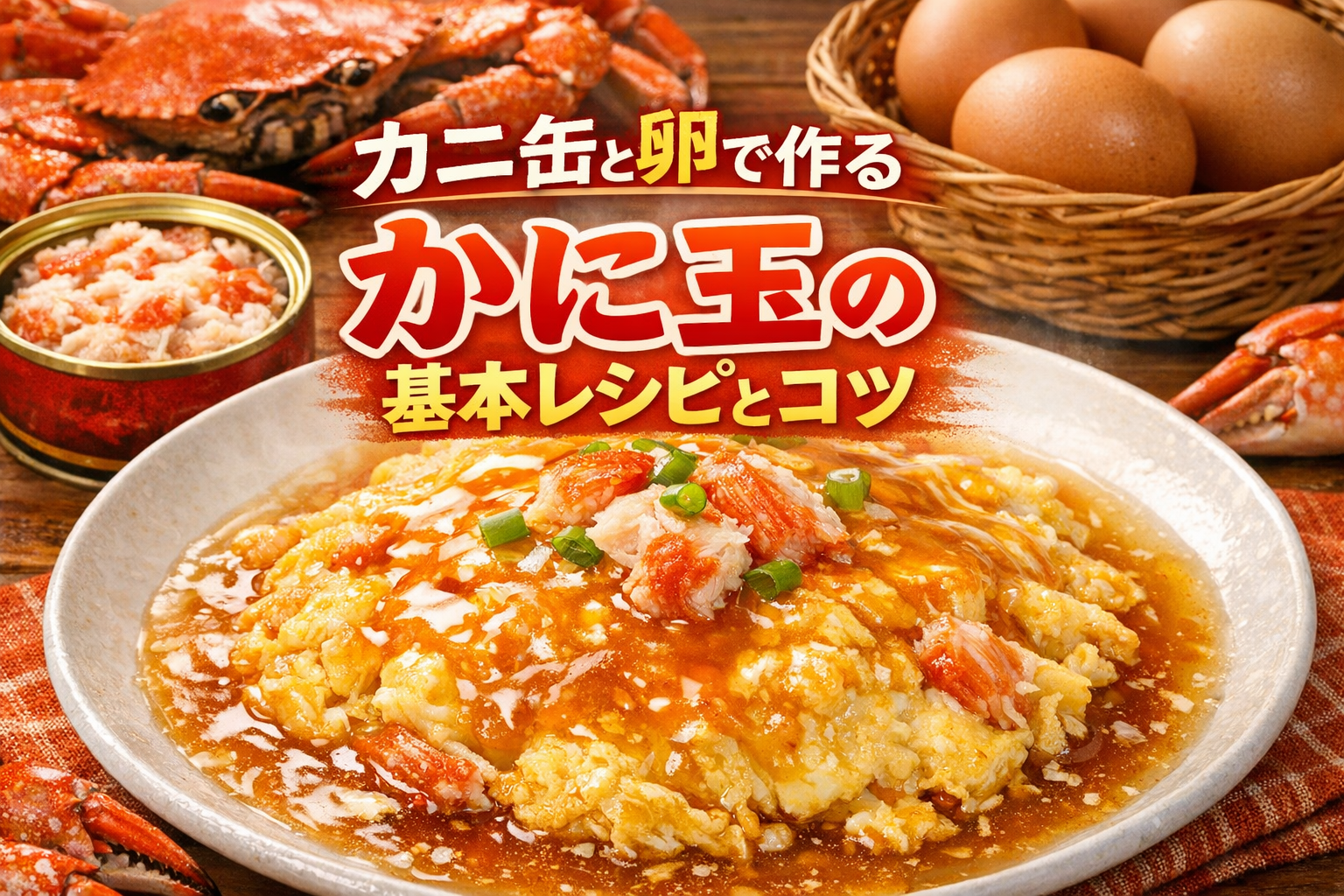 カニ缶と卵で作るかに玉の基本レシピとコツ - かにくる【蟹の通販おすすめ・比較・ランキングなら】